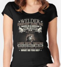 Welding Graphic Welder gift Welding Shirt Women's Fitted Scoop T-Shirt