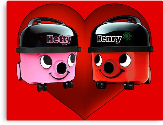 Henry And Hetty Hoover Love Heart Canvas Prints By Markstones Redbubble