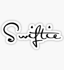 Pegatina Swiftie cursiva negro