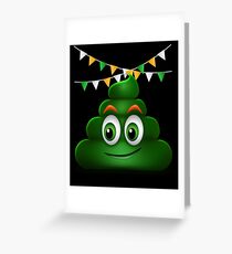 Poop Smile Smiley Funny St. Patrick's Day Gift Greeting Card