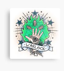 Warlock - Vintage D&D Tattoo Metal Print