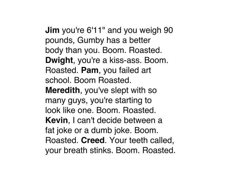 "Boom Roasted The Office" by colleenhall3 Redbubble