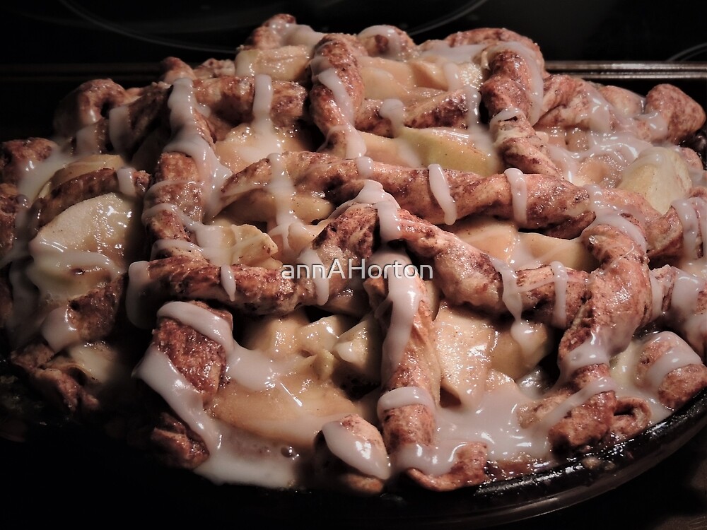 "Salted Caramel Apple Pie With Cinnamon Roll Crust. " by annAHorton