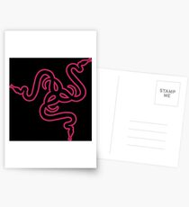 Razer red logo Postcards