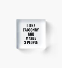 FALCONRY Lover Funny Gift Idea I Like Hobby Acrylic Block