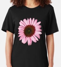'New Pink Coneflower' Slim Fit T-Shirt