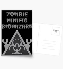 ZOMBIE MINIFIG BIOHAZARD Postcards