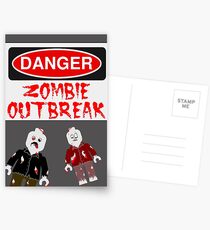 DANGER ZOMBIE OUTBREAK Postcards