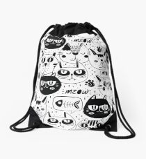 CAT'S PARTY Drawstring Bag