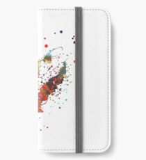 Lemur, watercolor lemur, lemur peeking iPhone Wallet/Case/Skin