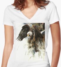High And Mighty Women's Fitted V-Neck T-Shirt