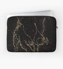 Dog funny playful golden ornament Gold Laptop Sleeve