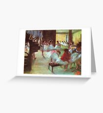 Tarjeta de felicitación Edgar Degas Impresionismo Francés Pintura Al óleo Bailarinas Ensayando Bailar En La Escuela De Danza