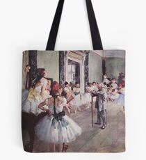 Edgar Degas French Impressionism Oil Painting Ballerinas Rehearsing Tote Bag