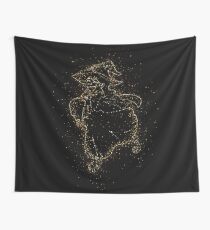 Animal cartoon cat golden ornament Gold Wall Tapestry