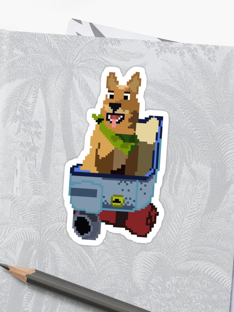 The Goodest Boy Pixel Art Sticker By Bunnyfuncake