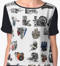 #Steampunk #motorvehicle #collection #symbol #vector #microphone #vertical #colorimage #car #design #merchandise #industry #typescript #modeoftransport #groupofobjects #arranging Chiffon Top