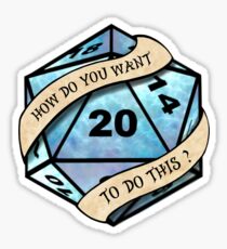 Pegatina HDYWTDT? D20- Papel crítico