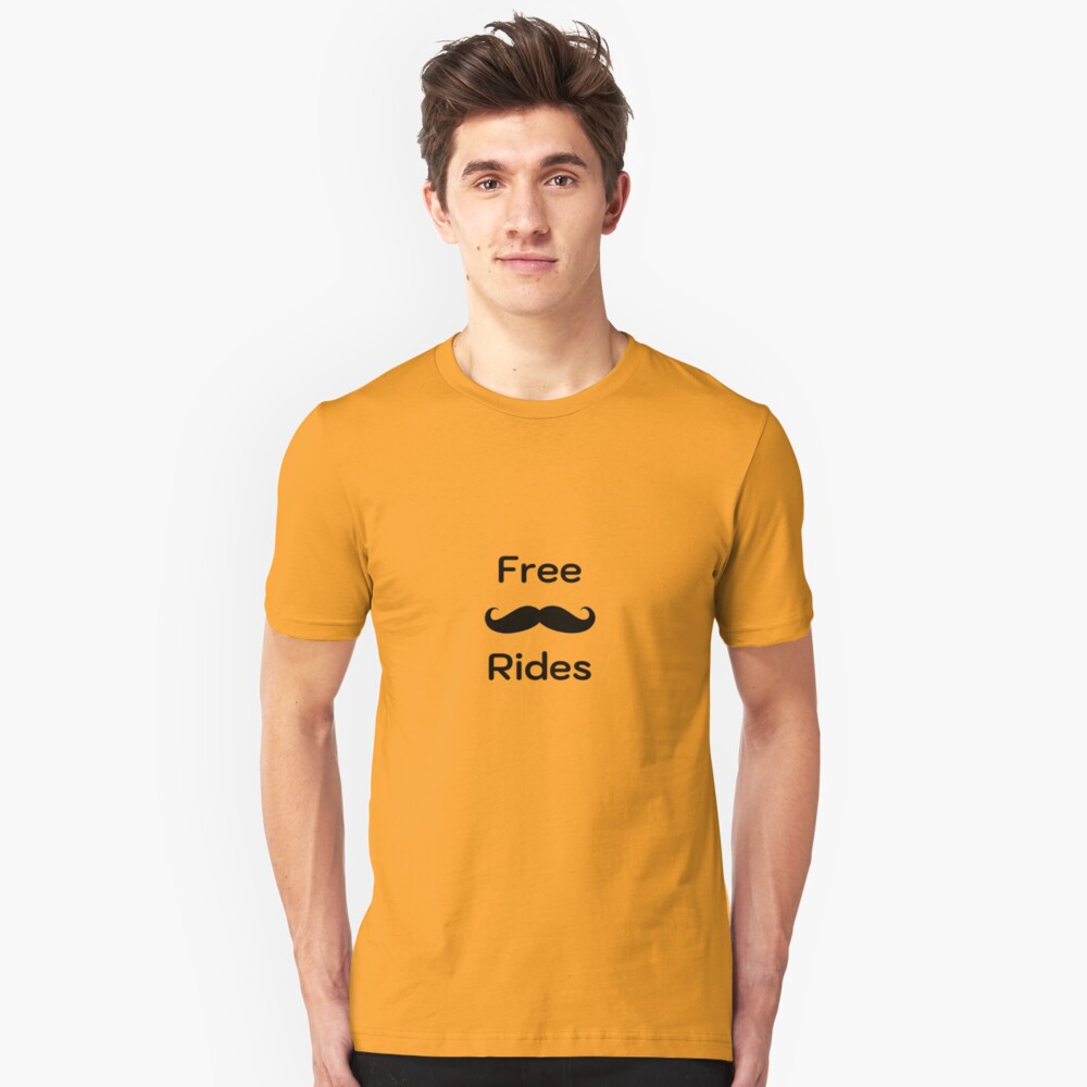 free mustache rides shirt