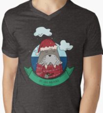 Funny Walrus Joy Love And Peace Men's V-Neck T-Shirt