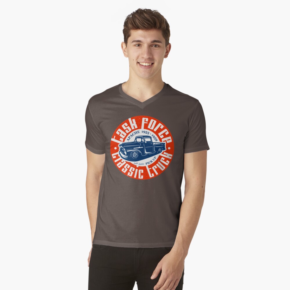 Task Force Apache Classic Truck 1955 - 1959 T-Shirt mit V-Ausschnitt