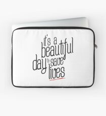 Es ist ein schöner Tag, um Leben zu retten Laptoptasche
