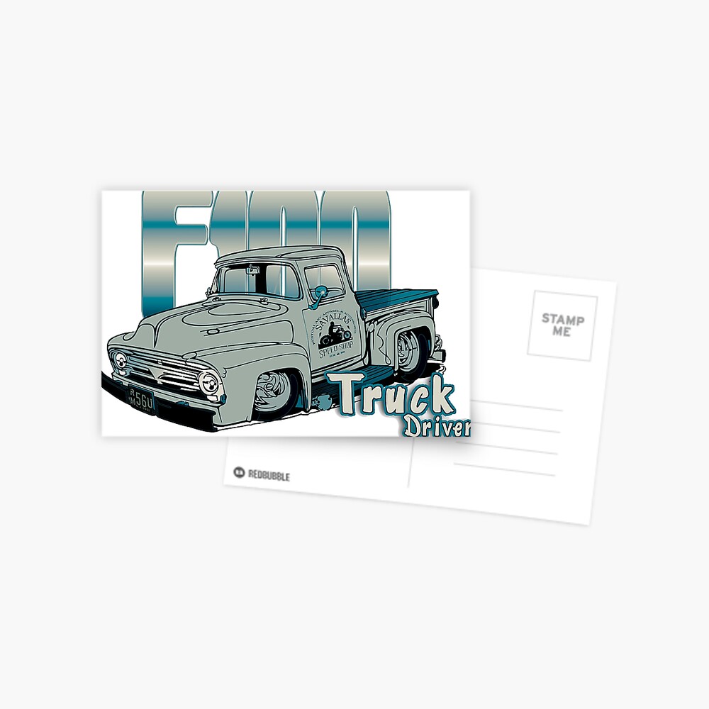 Ford F100 Truck Driver 1953 - 1956 Postkarte
