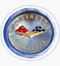 Classic Chrome Corvette Emblem Sticker