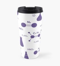 Scientific pattern. Chemistry, biology, medicine. Travel Mug
