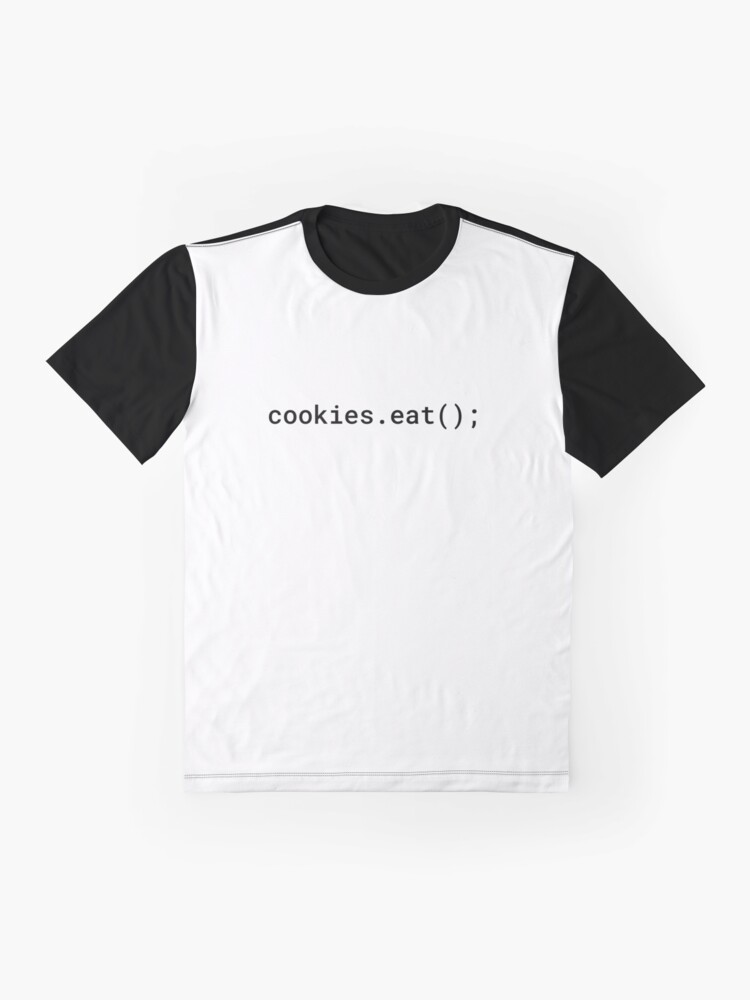Alternate view of JavaScript - Eat Cookies (Inverted) Graphic T-Shirt