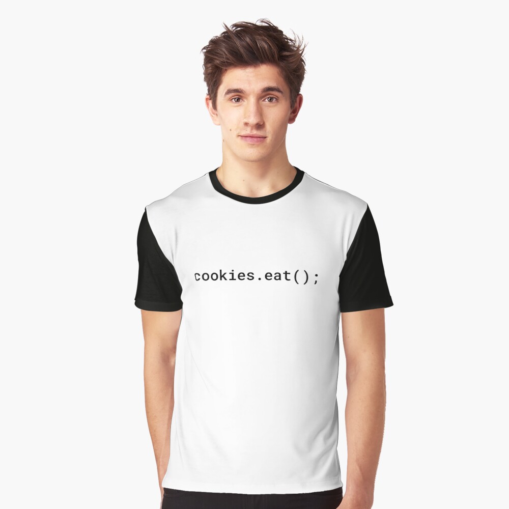 JavaScript - Eat Cookies (Inverted) Graphic T-Shirt