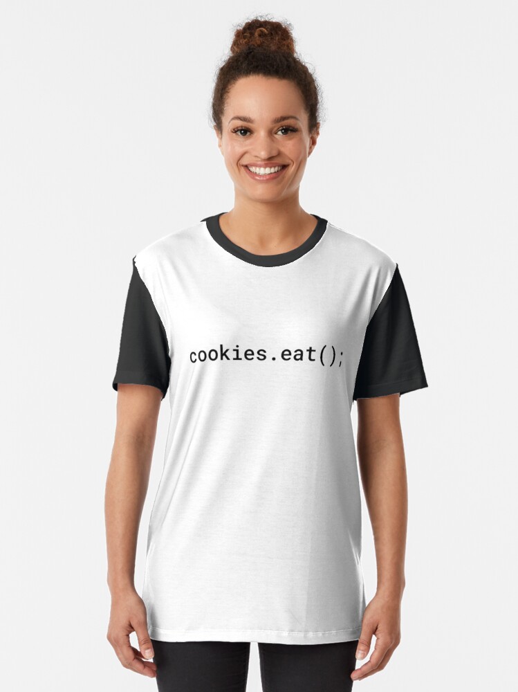 Alternate view of JavaScript - Eat Cookies (Inverted) Graphic T-Shirt