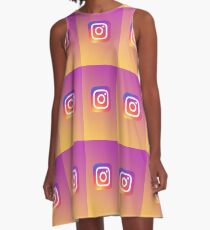 Instagram A-Linien Kleid
