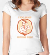 MELTING STUFF WELDER Women's Fitted Scoop T-Shirt