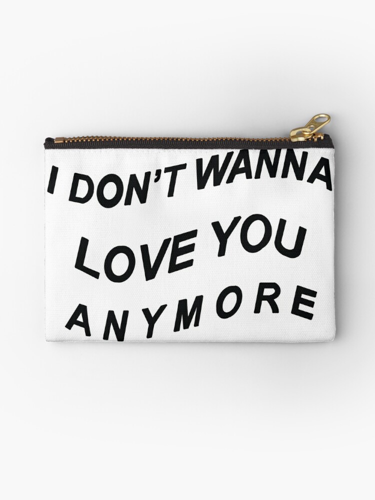 I Dont Wanna Love You Anymore Lany Lyrics Zipper Pouch By