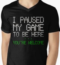 Paused my game Men's V-Neck T-Shirt