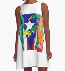 Vejigantes Puerto Rico A-Line Dress