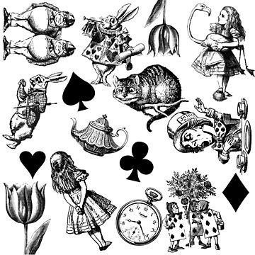 Artwork thumbnail, Alice's Adventures in Wonderland White Rabbit Mad Hatter by antiqueart
