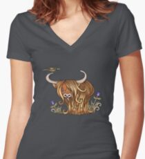 Coo's Lick Women's Fitted V-Neck T-Shirt