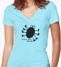 Camiseta entallada de cuello en V ¡No me marques!