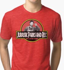 Camiseta de tejido mixto Parque Jurásico y Rec