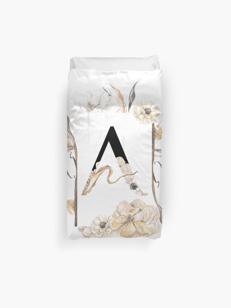 Monogram A Floral Duvet Cover Monogram Duvet Monogram Duvet Cover