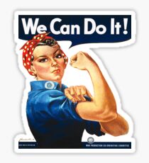 Rosie the Riveter Tshirt Sticker