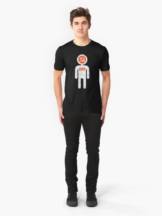 Alternate view of soviet astronaut Slim Fit T-Shirt