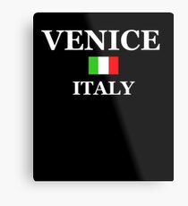 Venice Italy Souvenir Shirt Italian Flag Family Vacation Gift Metal Print