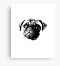 Harte Leben Pug Leinwanddruck