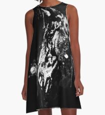 Gxp Pferd Splatter Aquarell schwarz weiß A-Linien Kleid