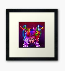 Deer Holiday Girl Framed Print