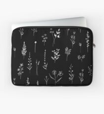 Black wildflowers Laptop Sleeve