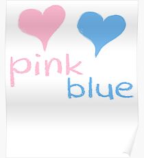 Pink Or Blue We Love You Baby Allen Shower Gender Reveal Tee Heart Gender Reveal Party Mens Womens T Shirt You Baby Shower Gender Reveal Party Mens Womens T Shirt Funny Cute Gift Poster